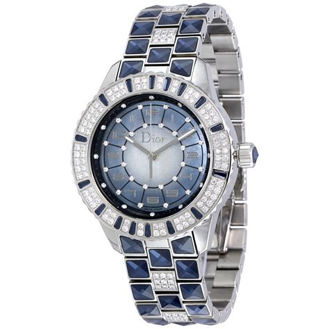 dior christal blue mother of pearl dial automatic ladies watch|Christian Dior Ladies Watches .